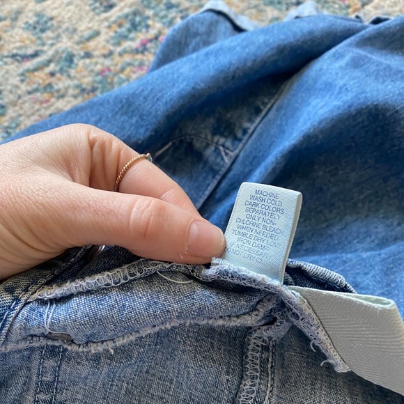 Vintage 90s/Y2K Canyon River Blues Denim Shorts Overalls - Picture 8 of 8